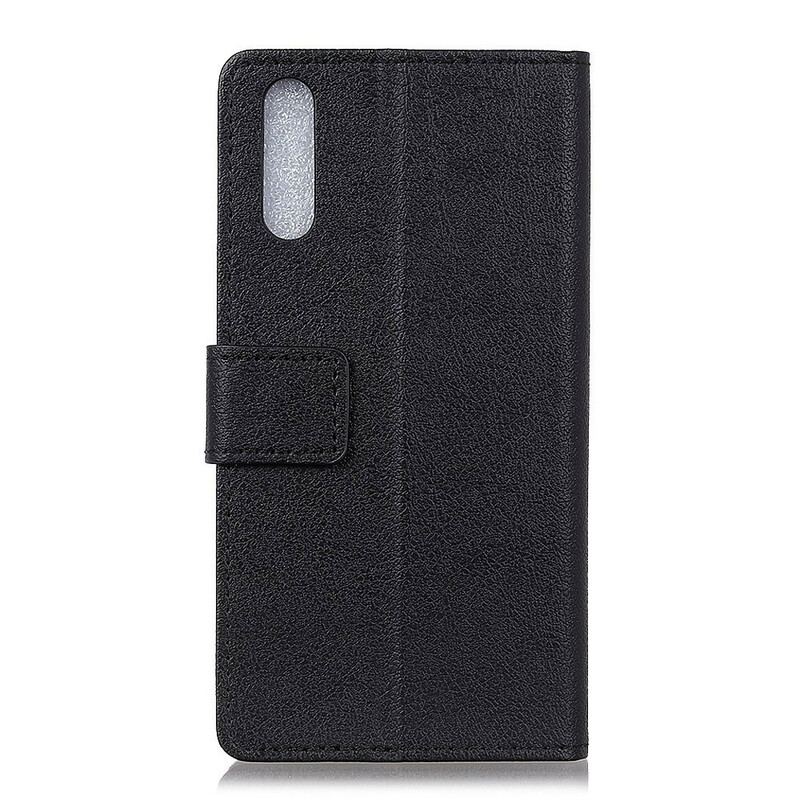 Capa Folio Para Sony Xperia 10 II Couro Falso Clássico