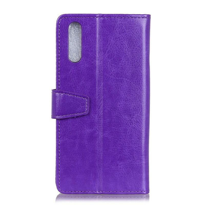 Capa Folio Para Sony Xperia 10 II Efeito Couro Clássico