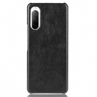 Capa Para Sony Xperia 10 II Efeito Couro Lichia