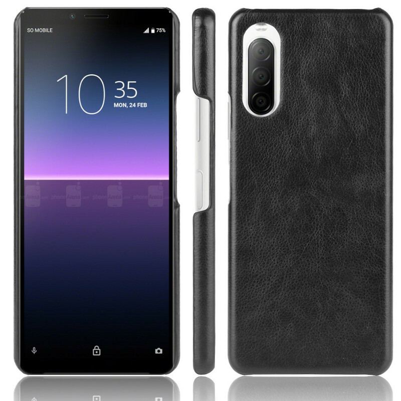 Capa Para Sony Xperia 10 II Efeito Couro Lichia