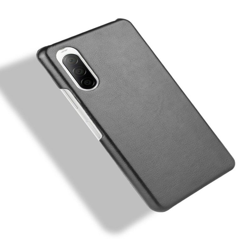 Capa Para Sony Xperia 10 II Efeito Couro Lichia